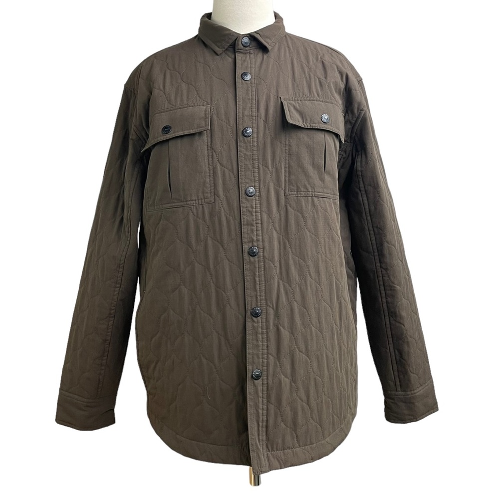 Dakota Grizzly brown quilted barn jacket Shacket large